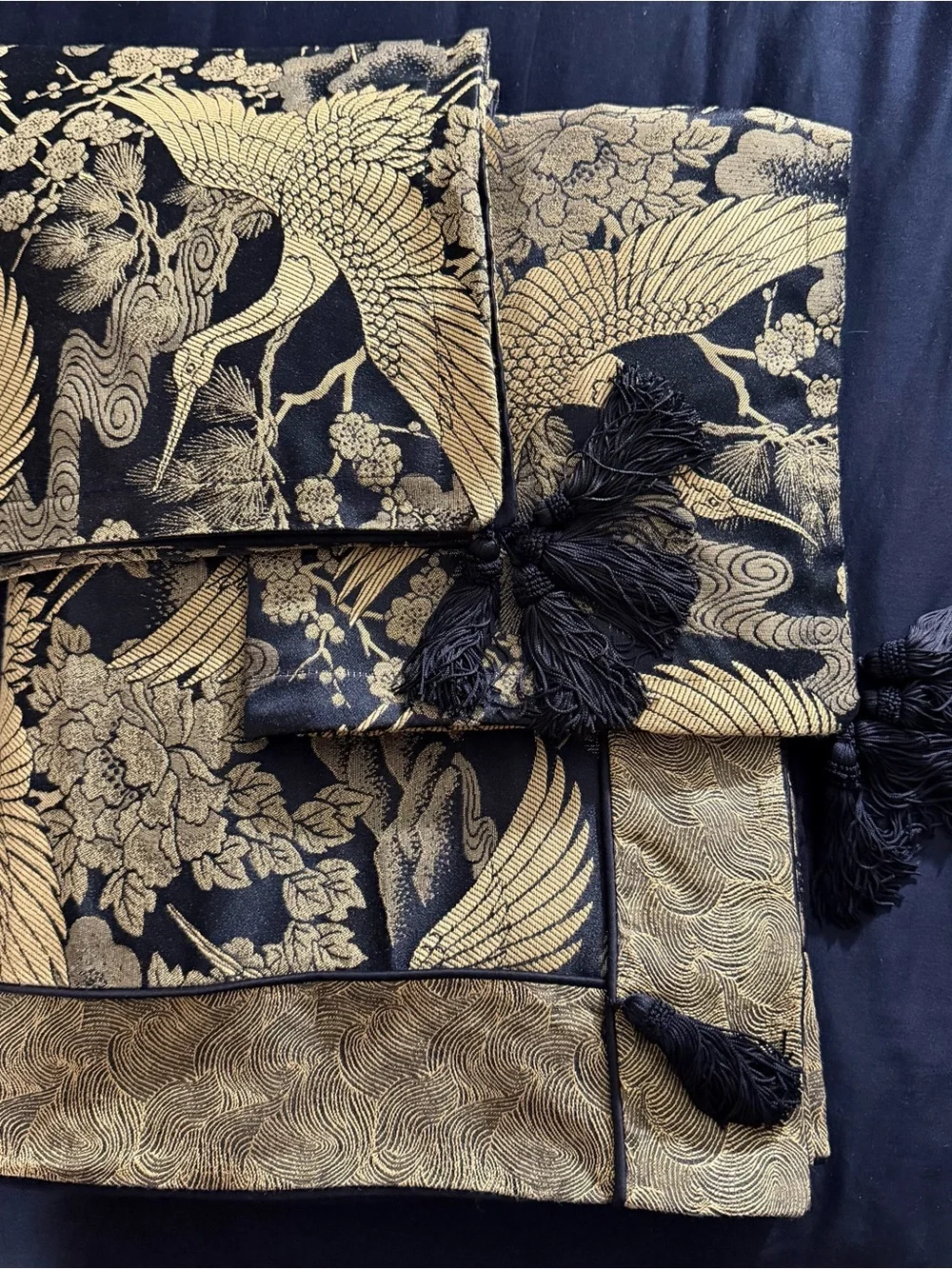 Eastern Accents Luxury Crane & Peony Queen Bedding Set (3-Piece)
